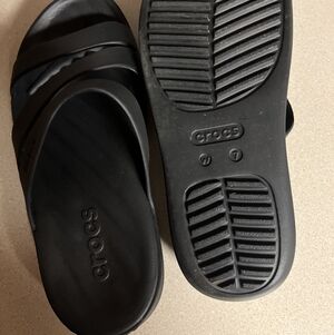 CROCS Black Slide Sandals Only Worn Twice Size 7